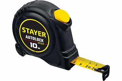 Рулетка STAYER "Autolock" ( с автостопом ;10м/25мм)